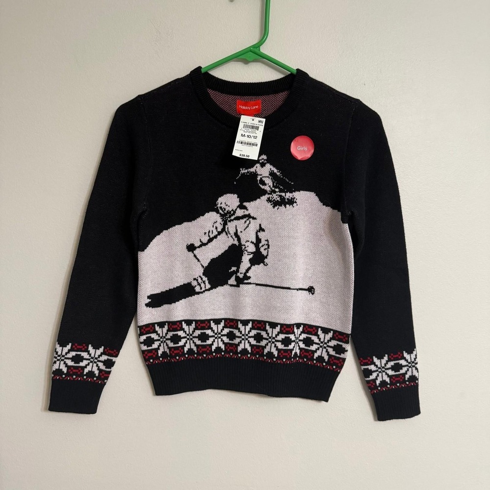 Holiday Lane Girl's Christmas Family Sweater NWT
